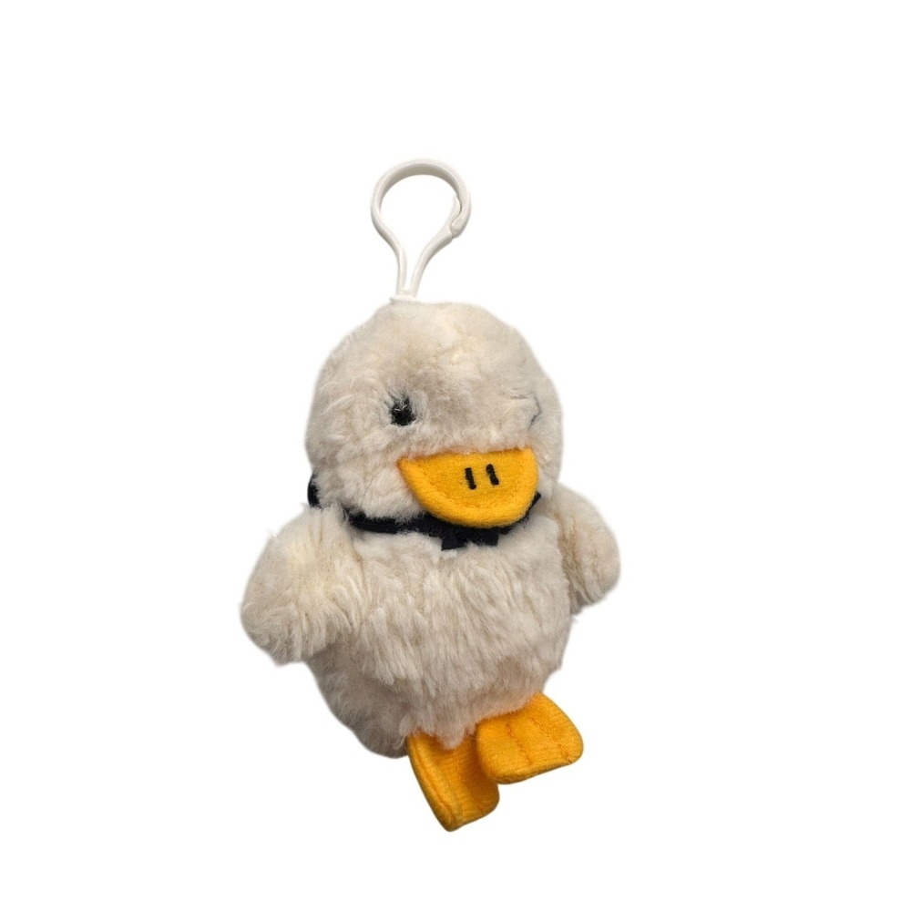 Aflac Duck Plush Bag Clip Keychain White Insurance Mascot Promo 4" Logo‎ Mini